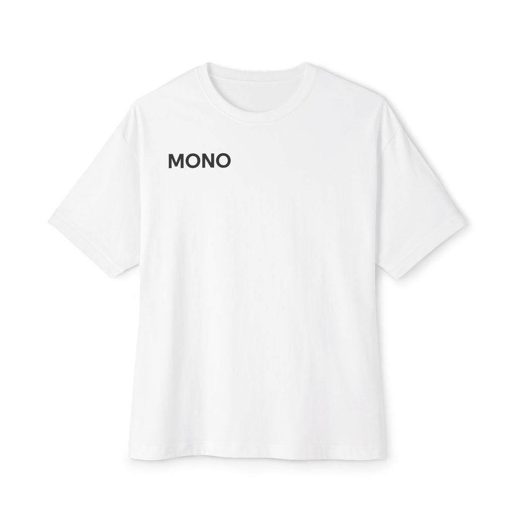 Mono Minimalist Tee — Simple Text Graphic Oversized T-Shirt