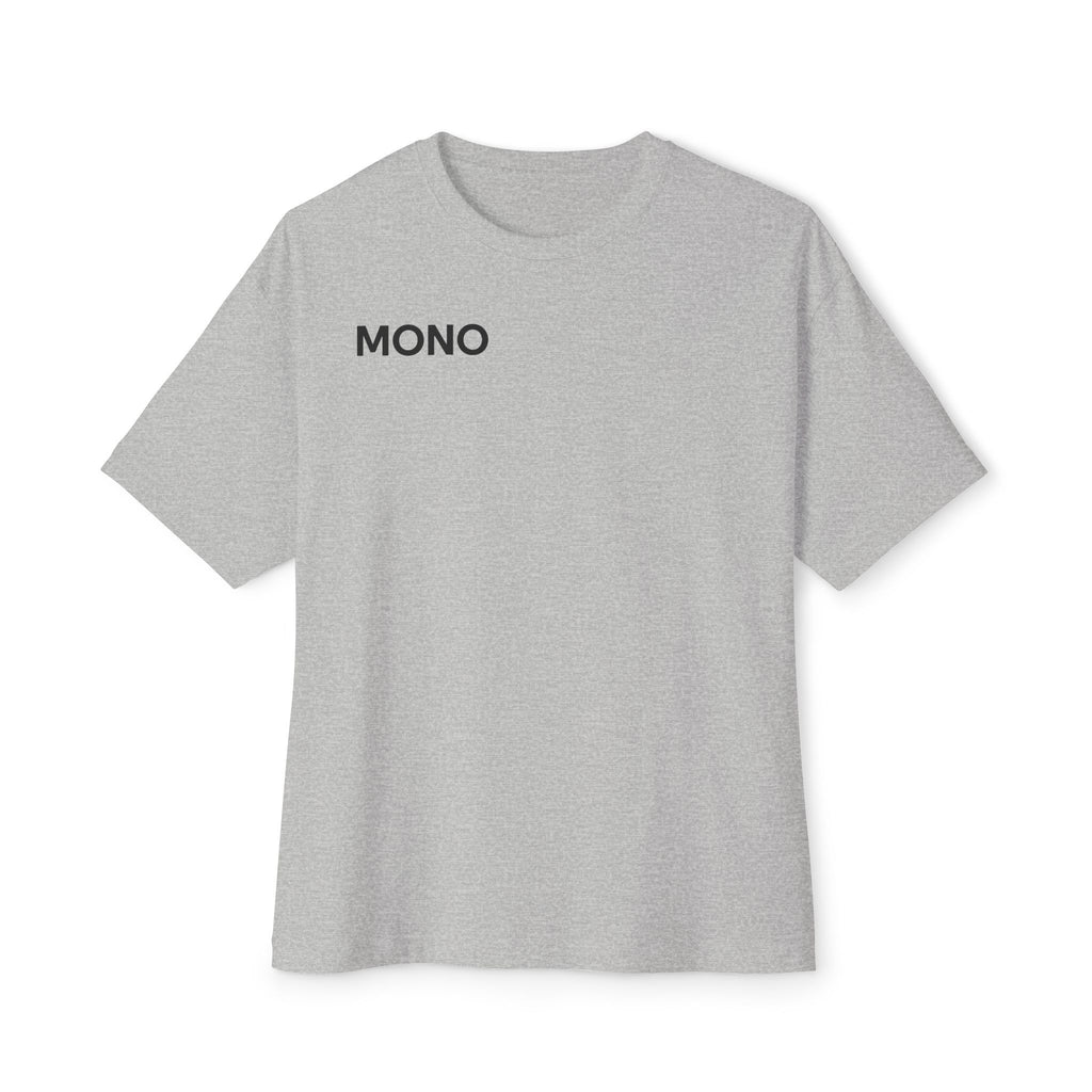 Mono Minimalist Tee — Simple Text Graphic Oversized T-Shirt