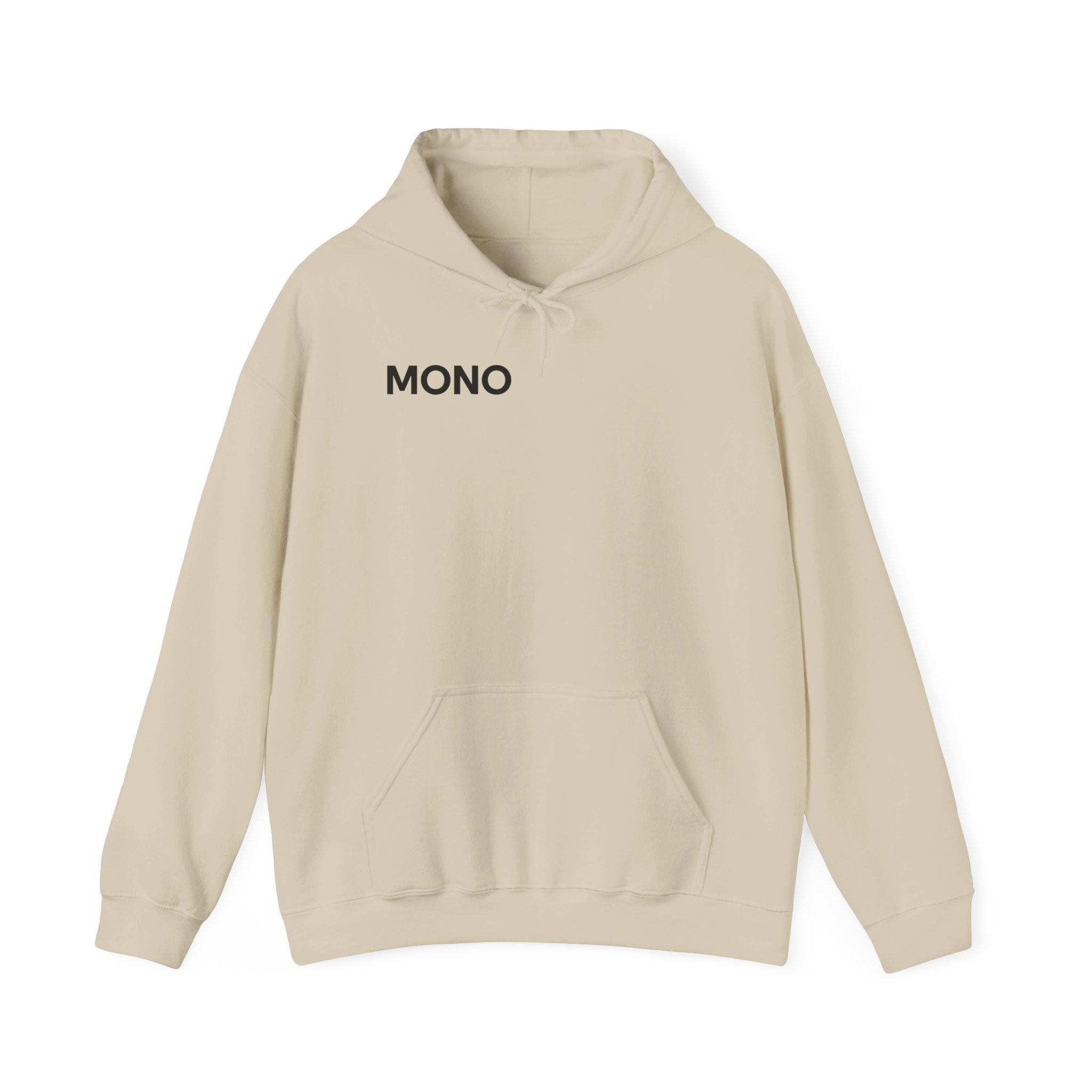 Mono Minimalist Hoodie – Simple Text Front Pullover