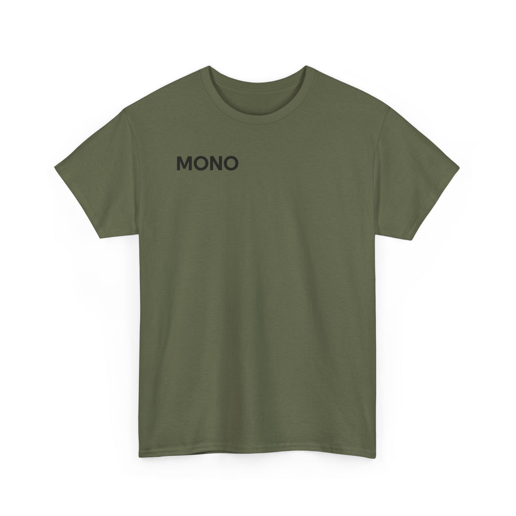 Mono Minimalist Graphic Tee — Small Chest Logo T‑Shirt
