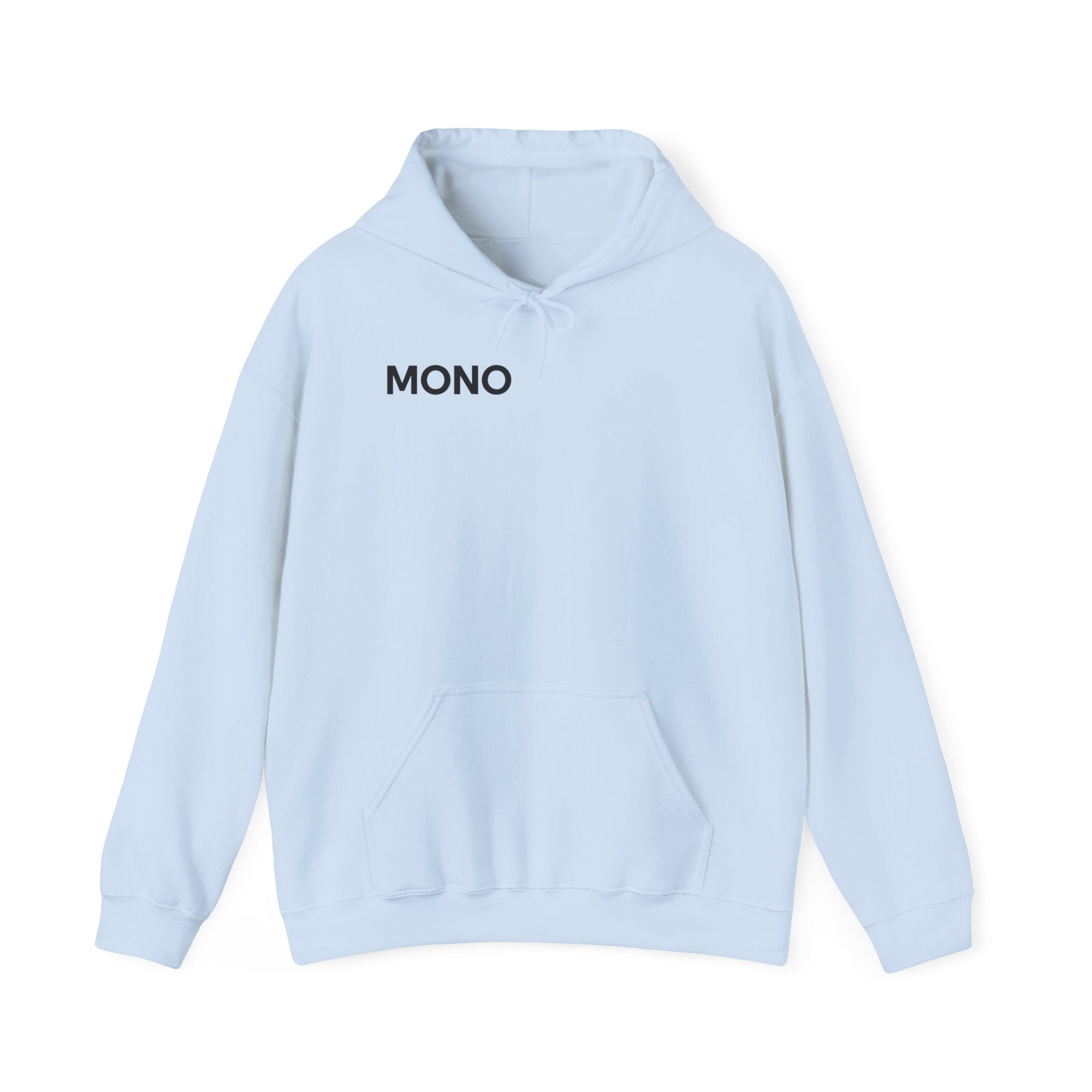 Mono Minimalist Hoodie – Simple Text Front Pullover