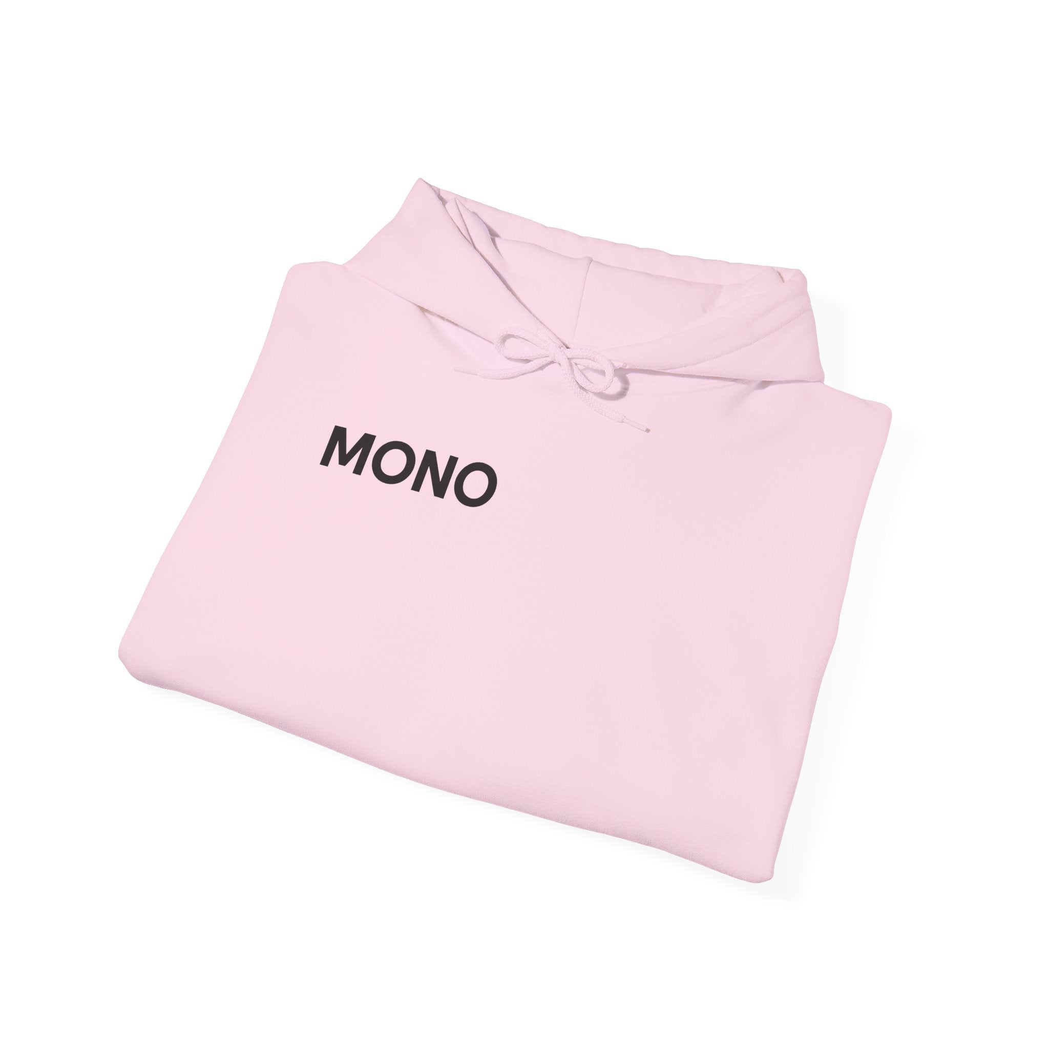 Mono Minimalist Hoodie – Simple Text Front Pullover