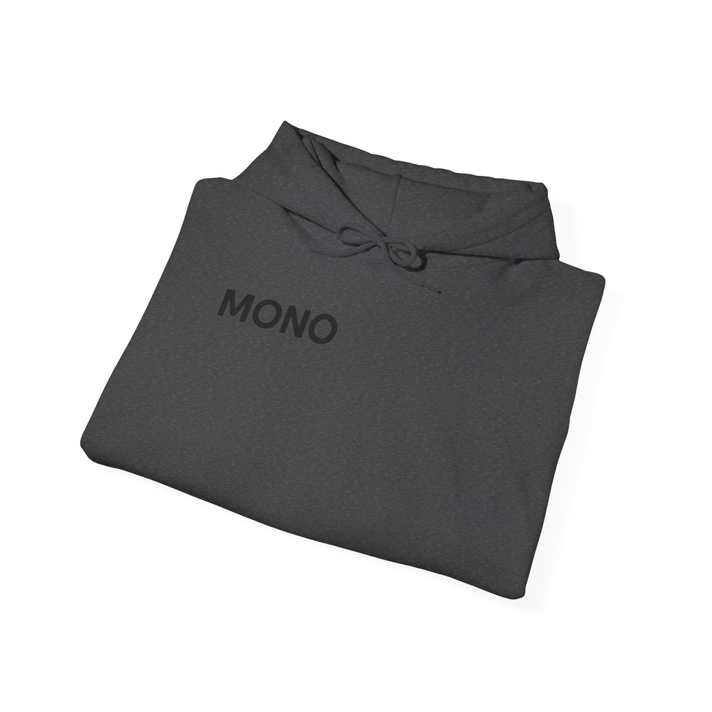 Mono Minimalist Hoodie – Simple Text Front Pullover