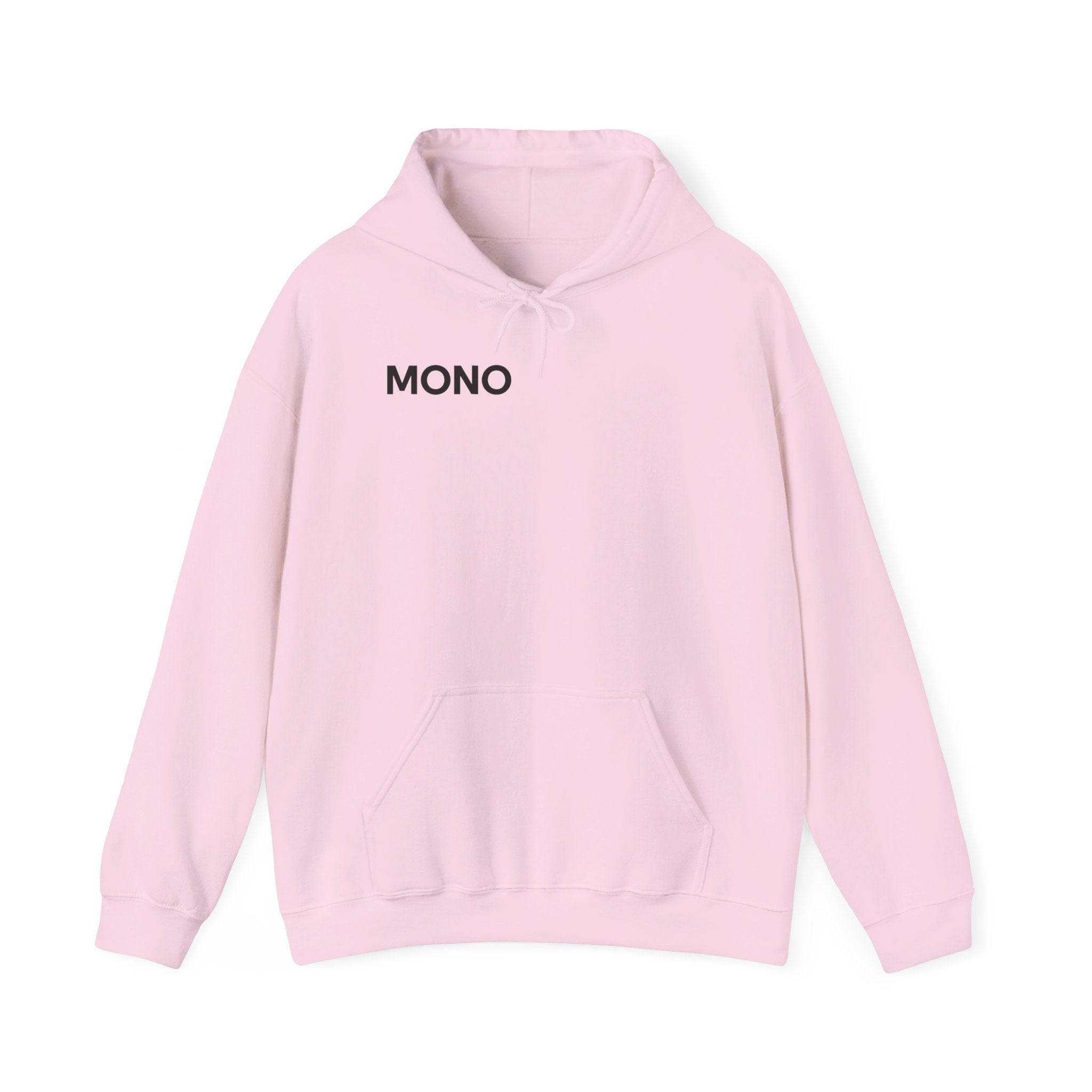 Mono Minimalist Hoodie – Simple Text Front Pullover