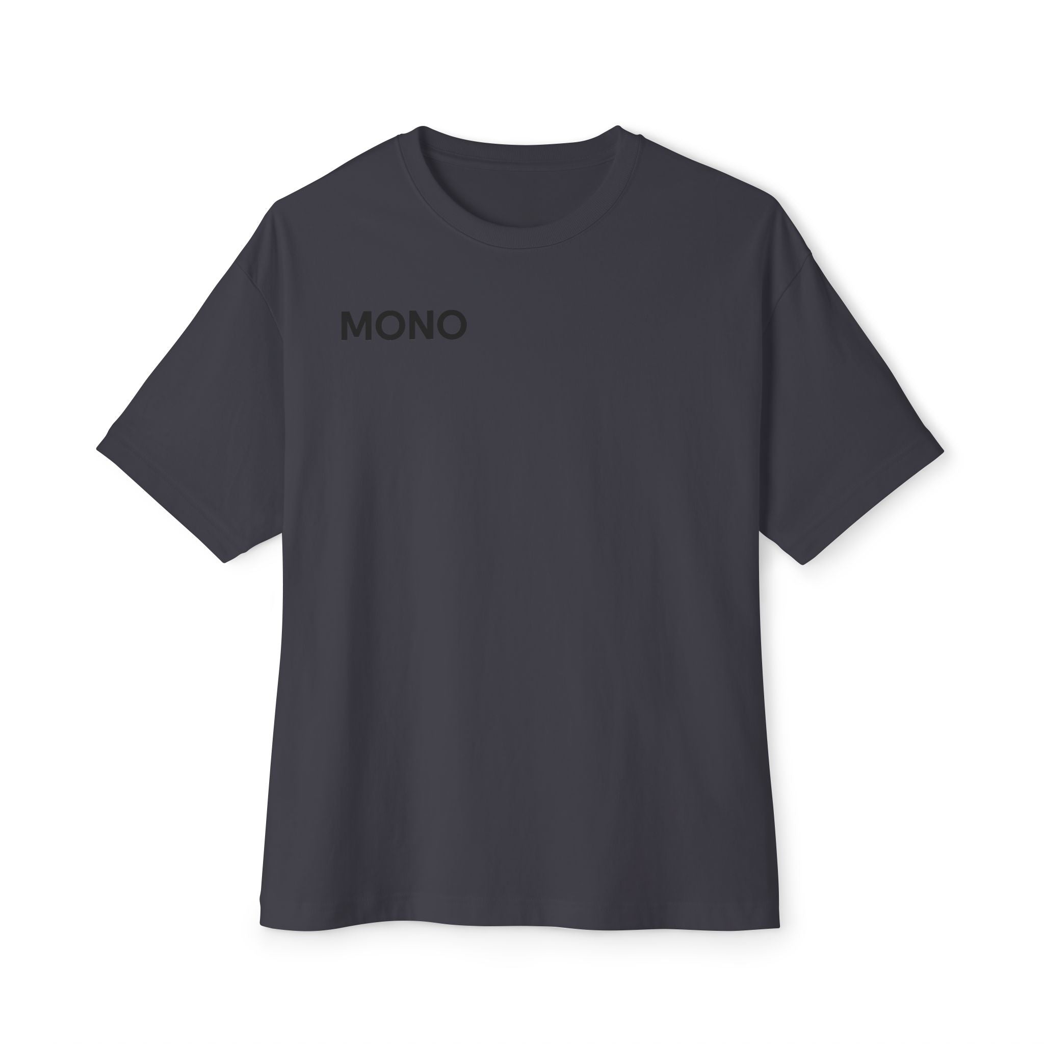 Mono Minimalist Tee — Simple Text Graphic Oversized T-Shirt