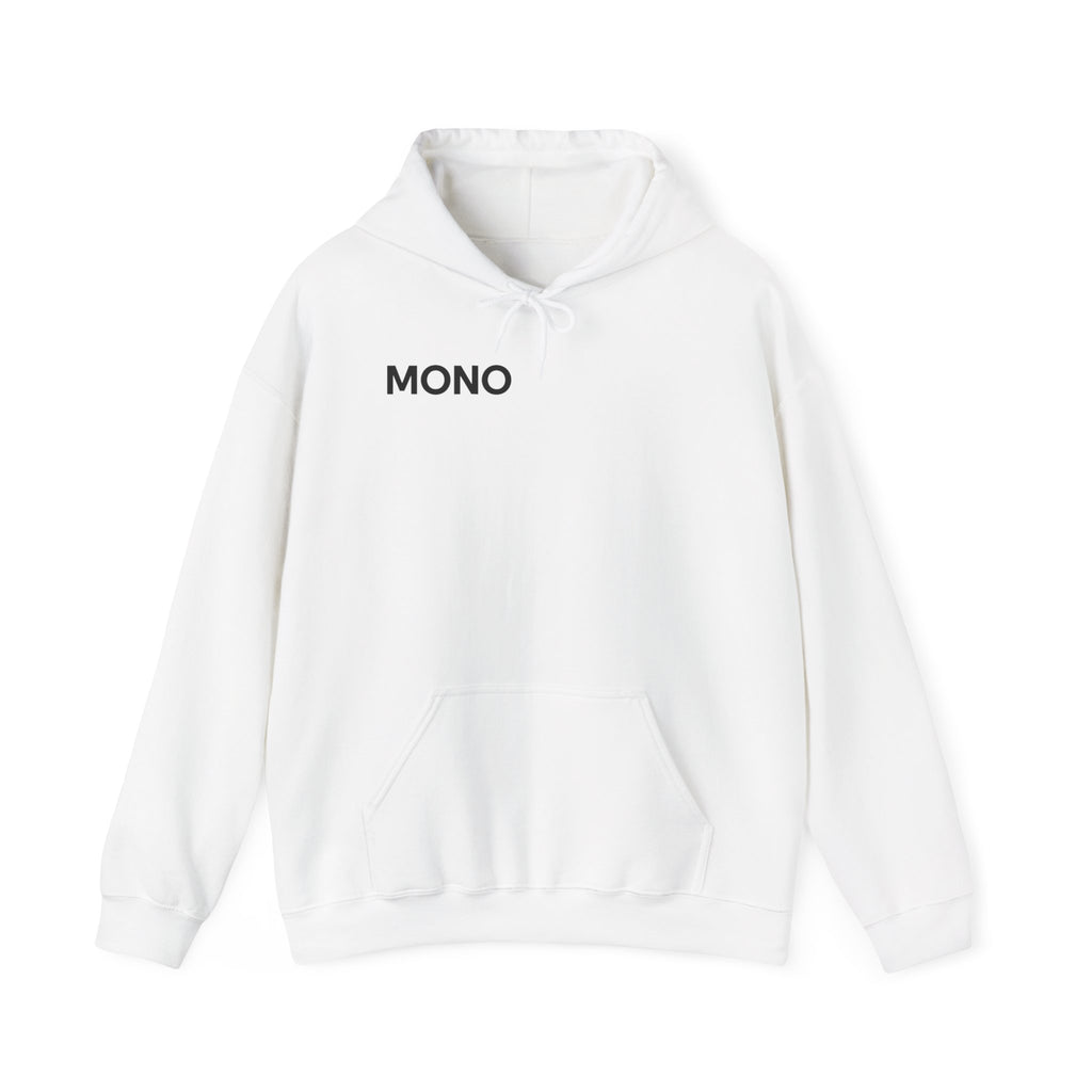 Mono Minimalist Hoodie – Simple Text Front Pullover