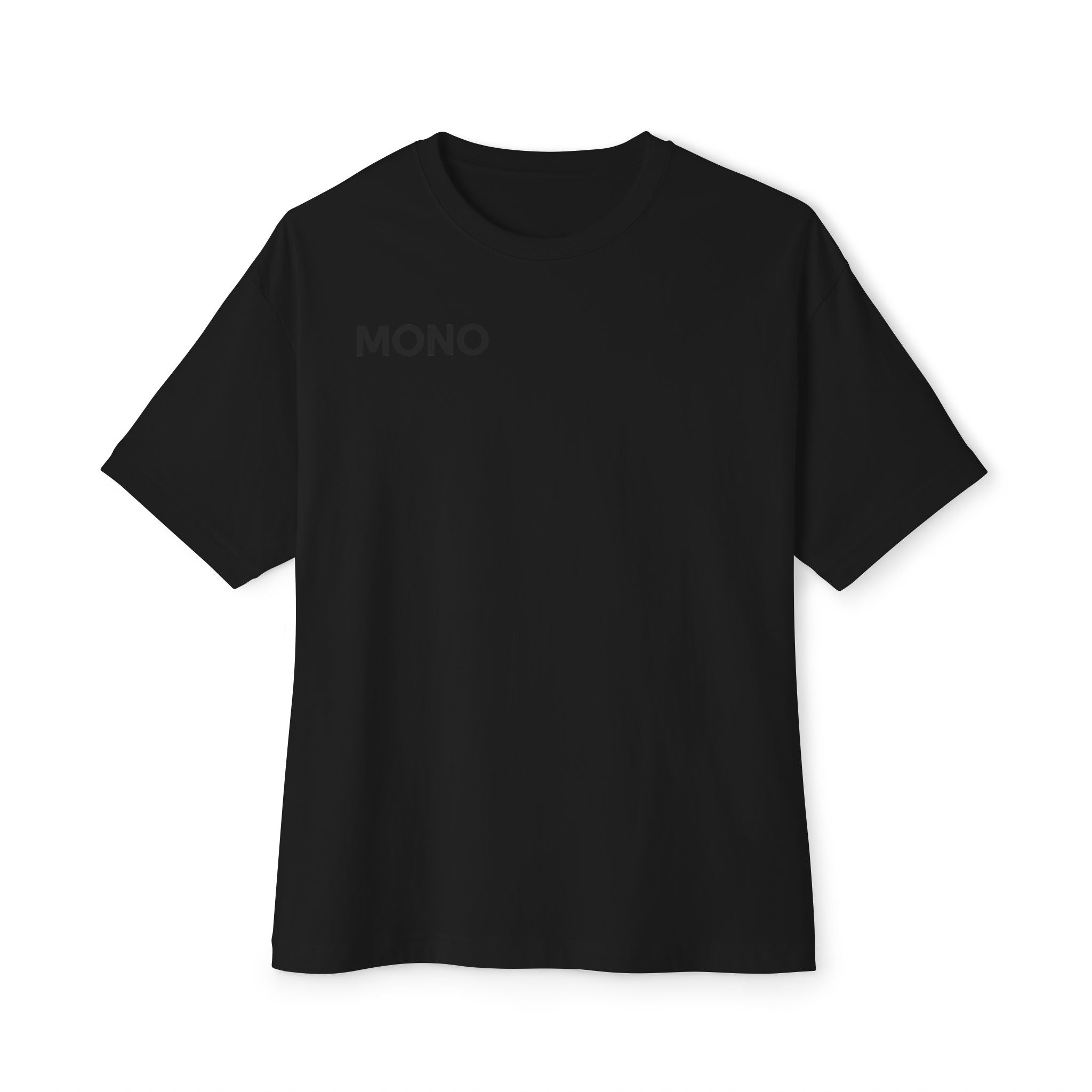 Mono Minimalist Tee — Simple Text Graphic Oversized T-Shirt