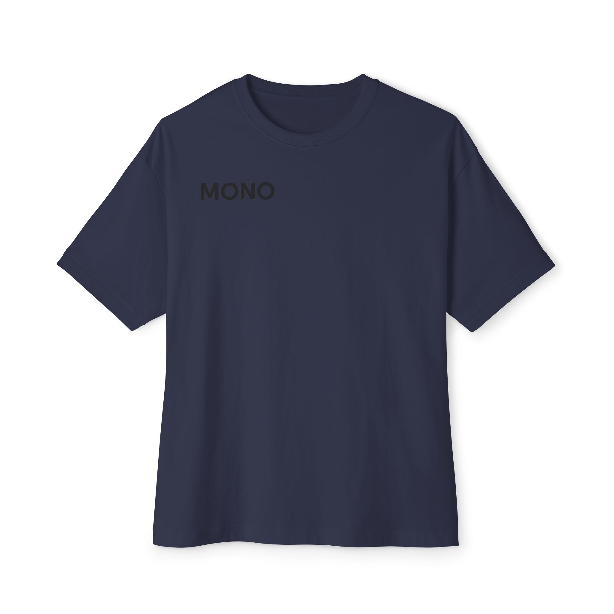 Mono Minimalist Tee — Simple Text Graphic Oversized T-Shirt