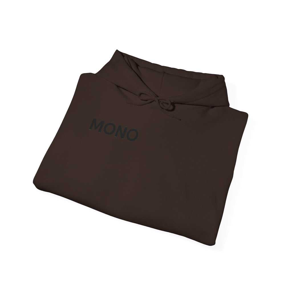 Mono Minimalist Hoodie – Simple Text Front Pullover