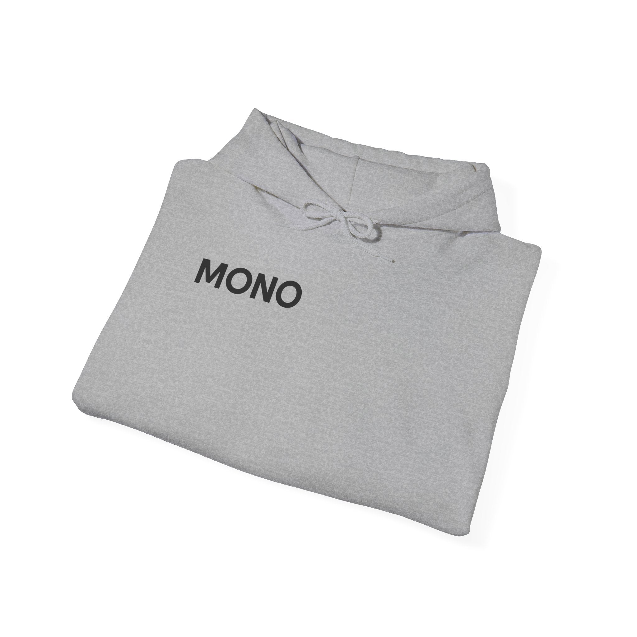 Mono Minimalist Hoodie – Simple Text Front Pullover