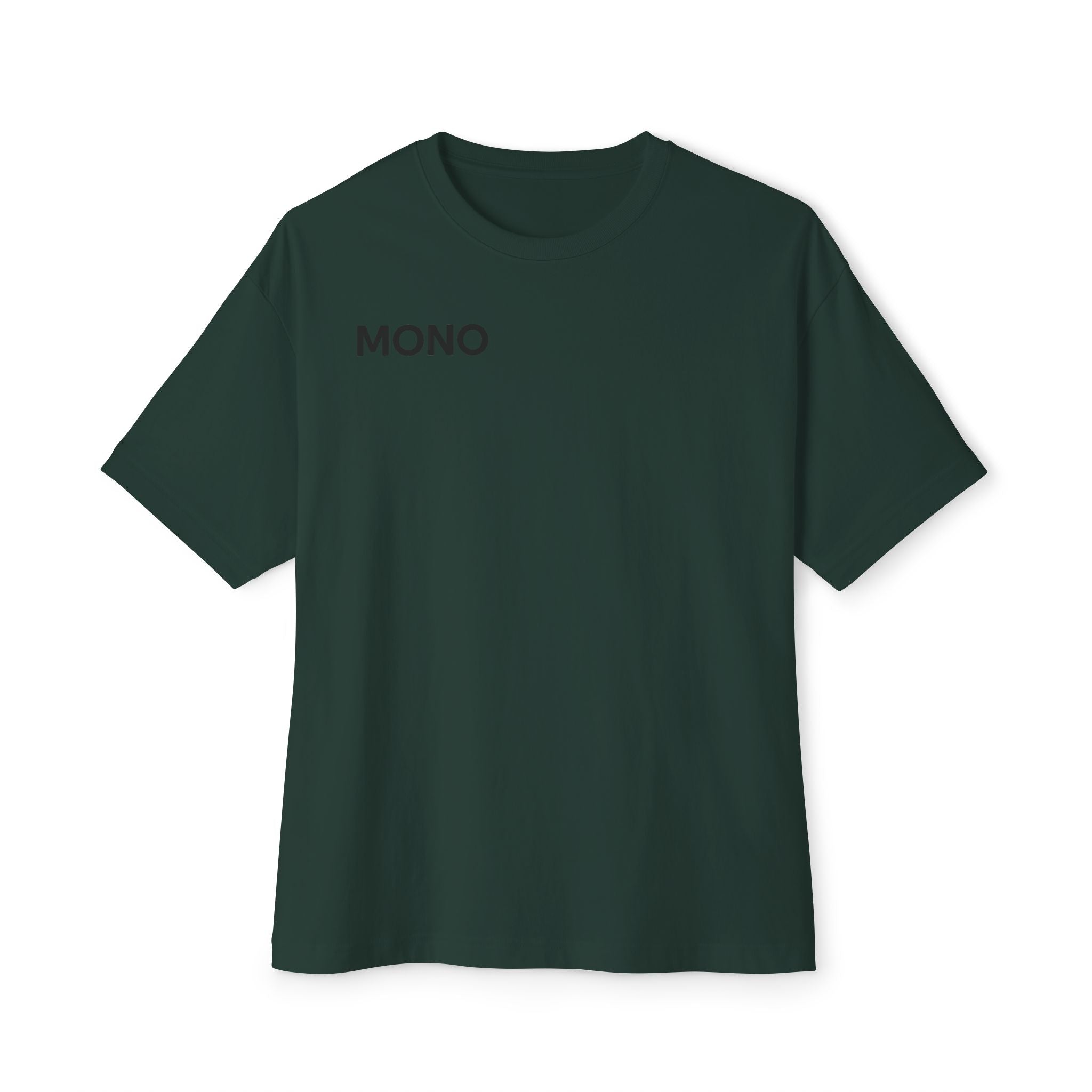 Mono Minimalist Tee — Simple Text Graphic Oversized T-Shirt