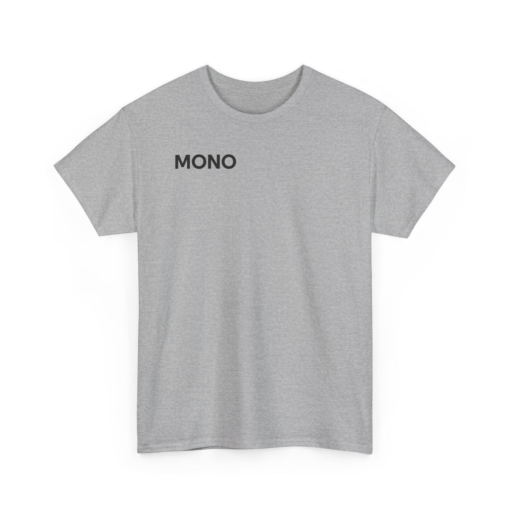 Mono Minimalist Graphic Tee — Small Chest Logo T‑Shirt