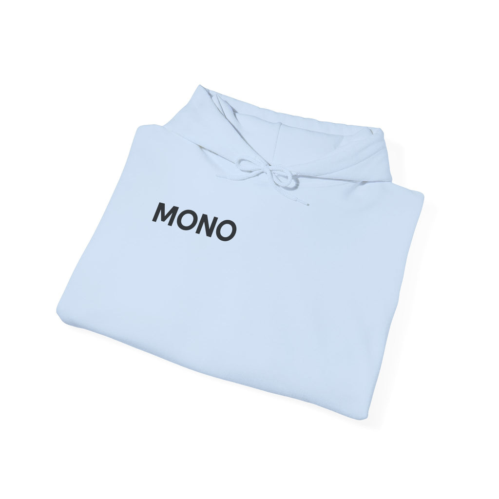 Mono Minimalist Hoodie – Simple Text Front Pullover