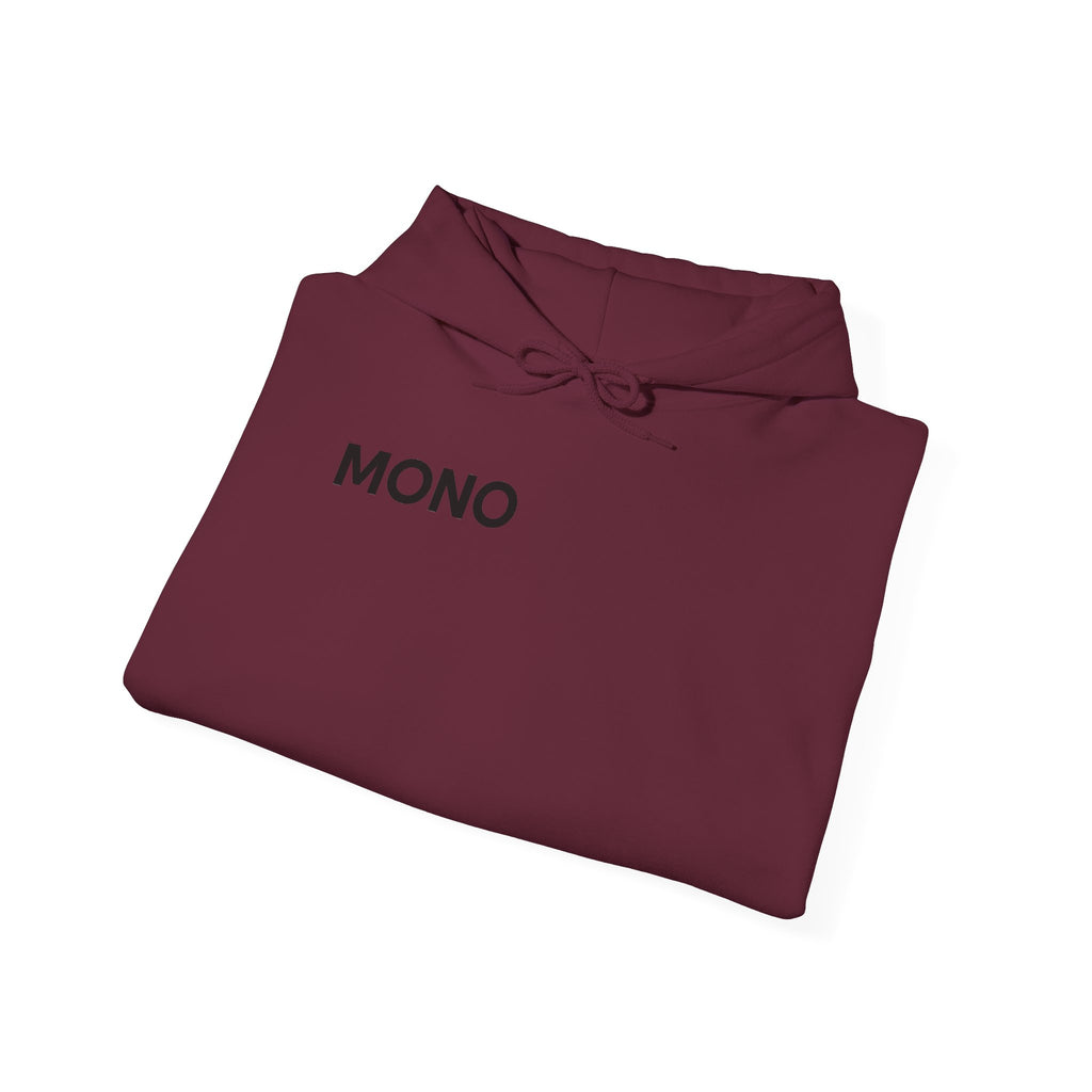 Mono Minimalist Hoodie – Simple Text Front Pullover