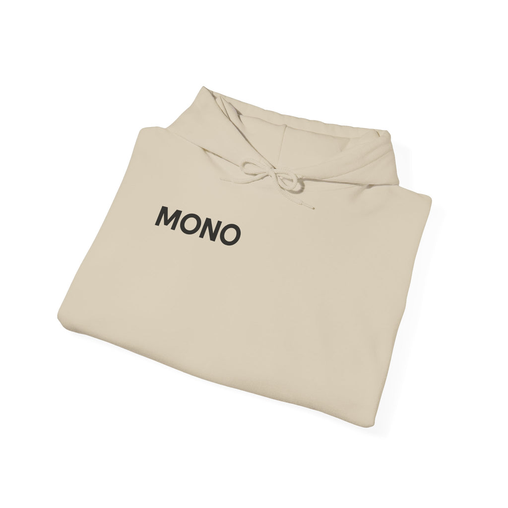 Mono Minimalist Hoodie – Simple Text Front Pullover